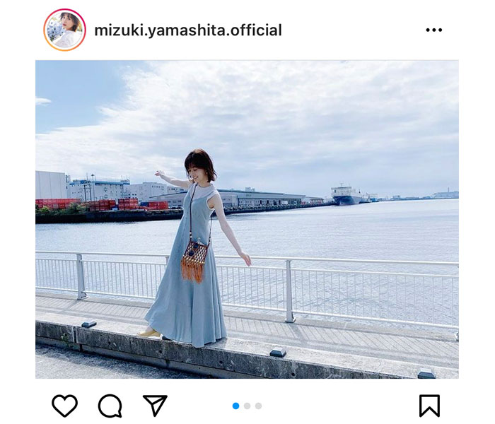 乃木坂46 山下美月、爽やかな夏コーデでデート気分！