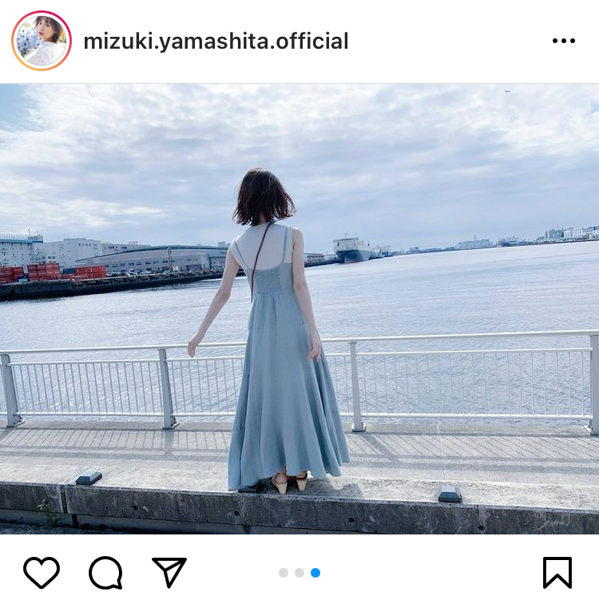 乃木坂46 山下美月、爽やかな夏コーデでデート気分！