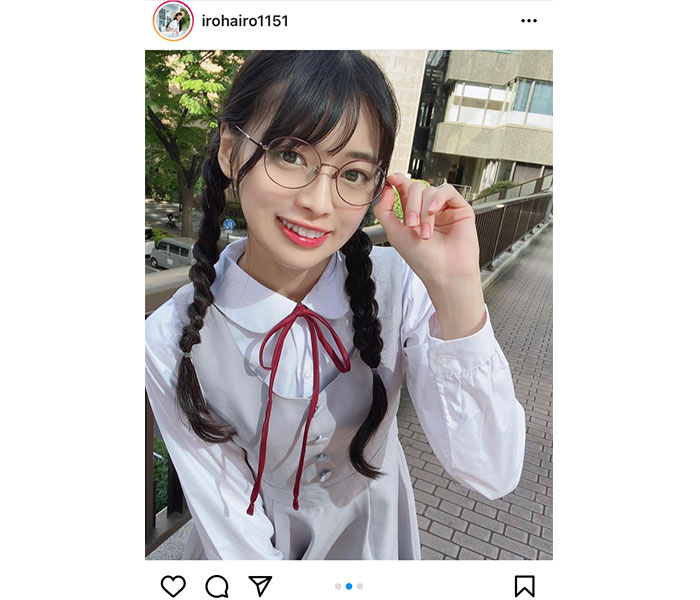 【委員長！】藤田いろは、三つ編みヘアの制服コーデにキュン！