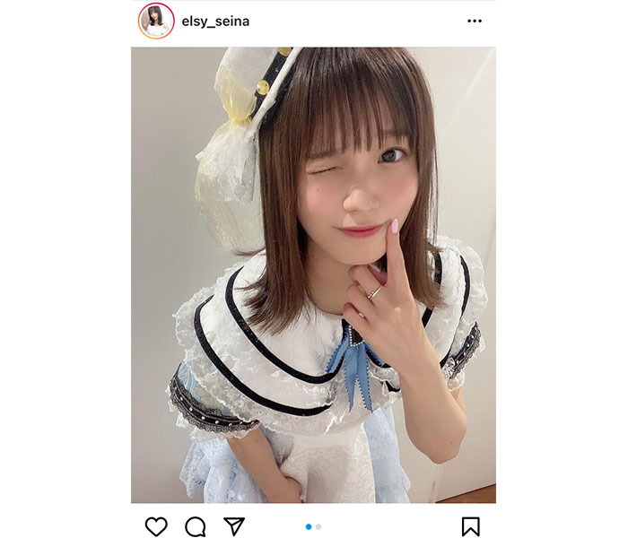 elsy 橋本せいな、ウィンク写真でおやすみ投稿「本当に笑顔が素敵です」