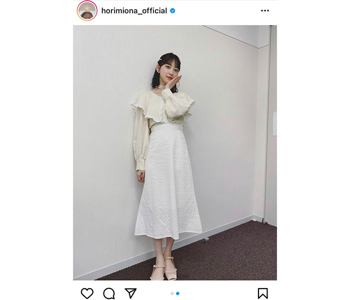 堀未央奈、私物のチョーカーを合わせた番組コーデを紹介