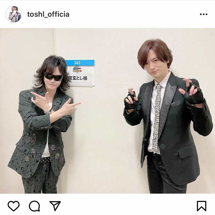 Toshl、ウィッシュポーズでDAIGOとの2ショットを披露！「ホント最高に素敵〜」