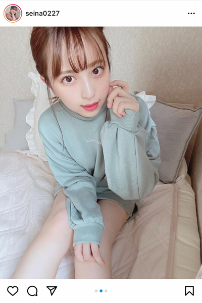 竹内星菜、ミニ丈スウェット姿でお願いポーズ！「その願い叶えましょう」