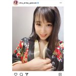 中崎絵梨奈、和服の隙間でチラリズム