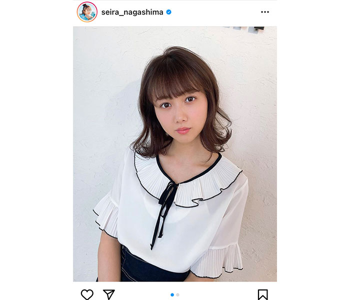 永島聖羅、舞台稽古前にヘアメンテナンス「癒しの時間でした」