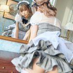 篠原みなみ、メイド姿で太もも＆下着チラ見せ
