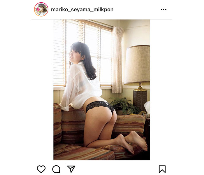 脊山麻理子、ふんわり美尻に見惚れる下着ショット