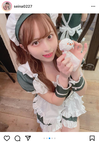 竹内星菜、メイド衣装の上目遣いがたまらない！