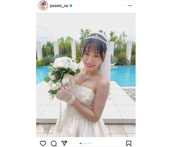 NMB48 上西怜のミニ丈ウェディングドレス姿に結婚希望が続出！