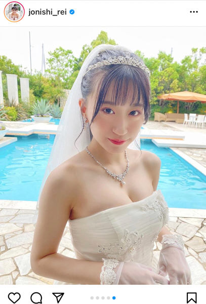 NMB48 上西怜のミニ丈ウェディングドレス姿に結婚希望が続出！