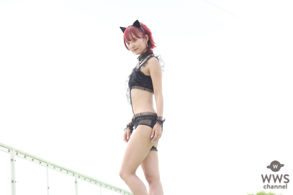 【写真特集】澄乃凛(キミイロプロジェクト)がクールな黒水着で近代麻雀水着祭2021に登場！