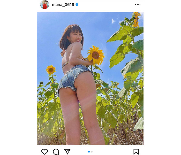 古川真奈美、ローアングルで見上げる美尻ラインに釘付け！