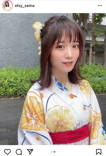 elsy 橋本せいな、レモン柄の浴衣姿で届ける爽やかな夏