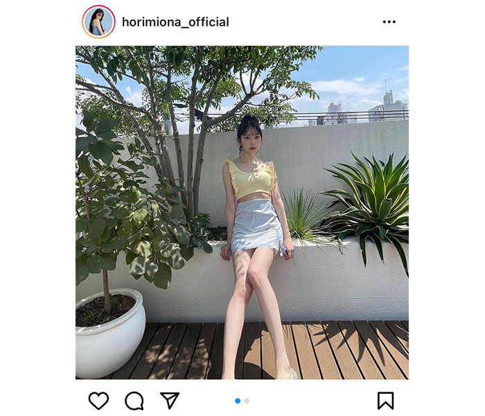 堀未央奈、美脚披露の爽やか夏コーデに反響ぞくぞく