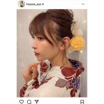 早瀬あや、今年初浴衣で見返り美人ショット