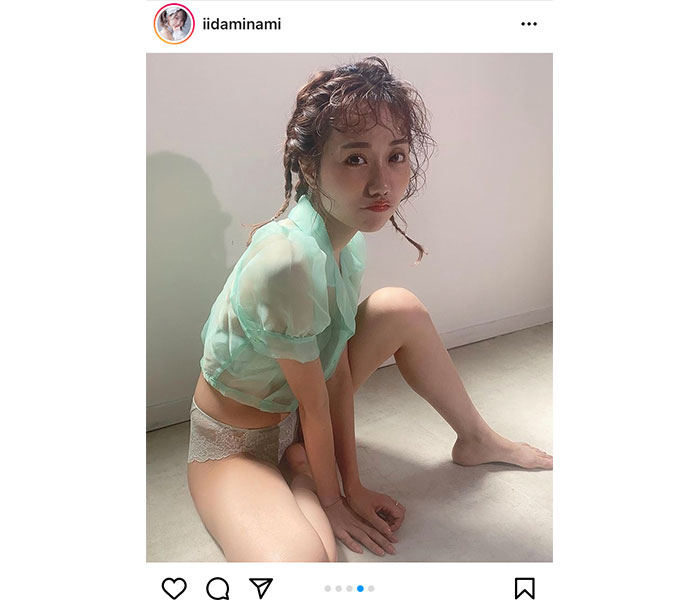 飯田みなみ、くりくりの前髪が可愛い写真集の撮影オフショット公開