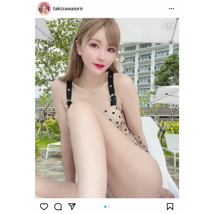 滝沢いおり、セクシーバックショットや動画グラビアを披露！「セクシーすぎて目が覚めた」