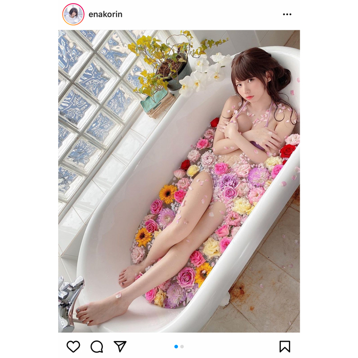 えなこ、花浮かぶバスタブでのビキニグラビアが美麗すぎる！「天使かと思った」「エロすぎます」