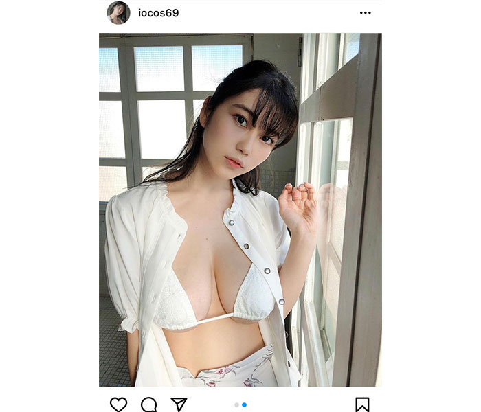 伊織いお、圧巻のJカップ横乳がスゴすぎる