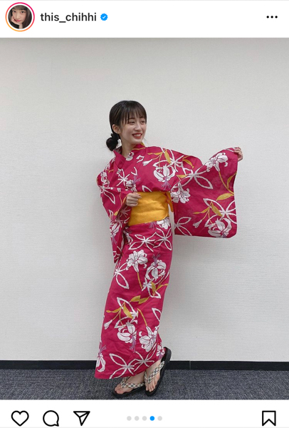 NMB48 川上千尋、浴衣姿で気分は夏祭りデート！「綺麗過ぎてトロけそう」