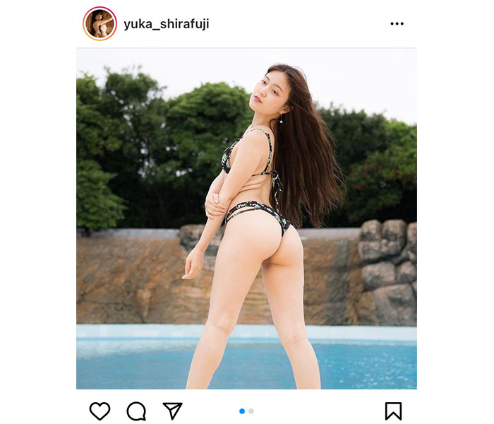 白藤有華、見返りショットで美プロポーション見せつけ！