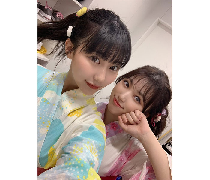 HKT48 田中美久、矢吹奈子との浴衣2ショットに歓喜の声！「なこみく最高」