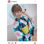 竹内星菜が振り向き浴衣美人ショット公開「惚れ惚れしてしまいます」