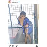 阿久津真央、浴衣×網タイツで魅せるセクシー温泉ショット