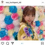 HKT48 渕上舞、浴衣姿で暑中見舞い「暑さに負けずがんばろう」