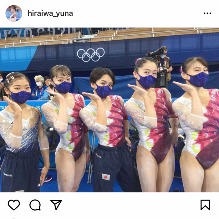 平岩優奈、体操女子日本代表と一緒に記念撮影！感謝のメッセージをつづる。「とても感謝しています。幸せでした」