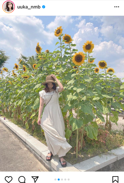 NMB48 加藤夕夏、向日葵畑で過ごすサマーショット公開