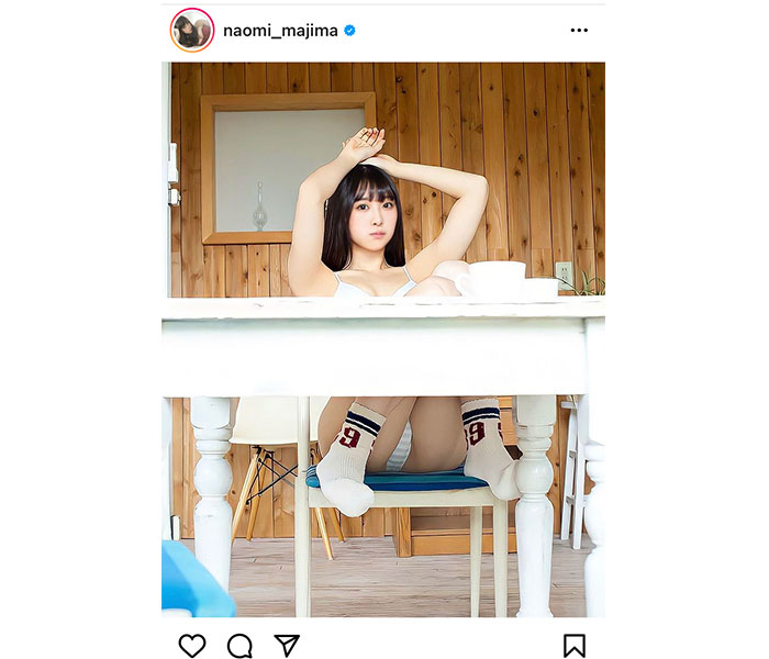 真島なおみ、脇見せのパンチラショットに歓喜の声「これまたたまらん」