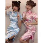 NGT48 中村歩加、中井りかの誕生日をチャイナドレスの2ショットでお祝い