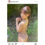 NMB48 上西怜、美背中披露のバックショットに「刺激強すぎ!」