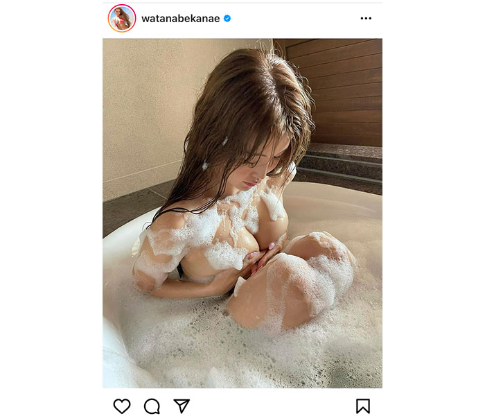 サイバージャパンダンサーズ・渡辺加苗、姉妹写真集から「泡風呂手ブラショット」大公開!