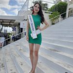 【写真特集 】ミスユニバーシティ2021沖縄代表・蒲山花礼さんが美脚際立つワンピース姿で瀬長島に登場！