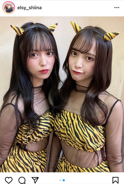 elsy 新井椎夏、神谷樹里奈とセクシーな鬼コスプレを披露!