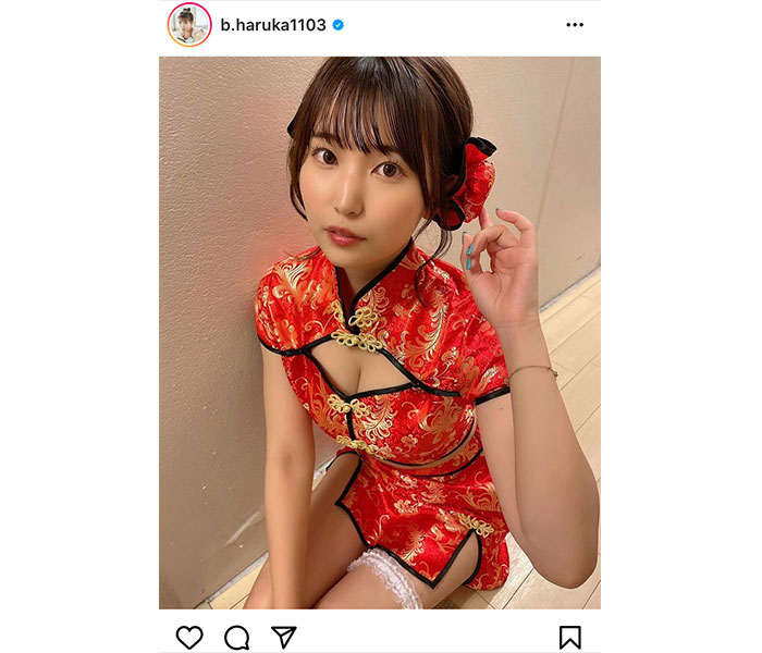 JamsCollection 坂東遥、セクシーチャイナ服で上目遣い「めっちゃお似合いですね」