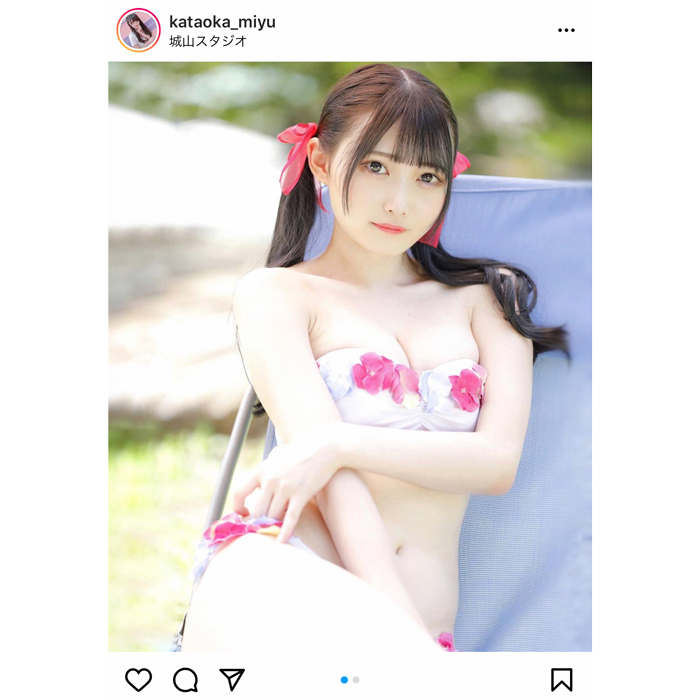 片岡未優、ビキニ姿のセクシーショットに反響！「目が合ったら惚れる」「めちゃ可愛い」