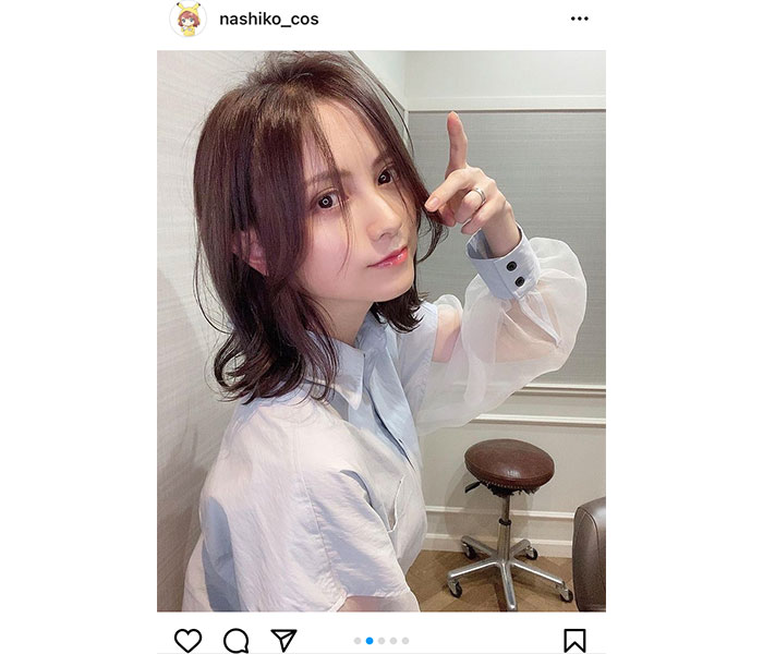 桃月なしこ、暗めのニューヘアカラーに御寺ゆき歓喜「イケメンすぎてやばいです先輩!」