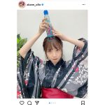 高柳明音、夏祭りをテーマに浴衣姿で生配信「夏を存分に感じれました」　