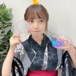 高柳明音、夏祭りをテーマに浴衣姿で生配信「夏を存分に感じれました」　