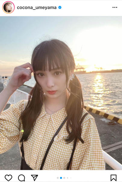 NMB48 梅山恋和、アイスをもぐもぐするデート風ショットに反響ぞくぞく