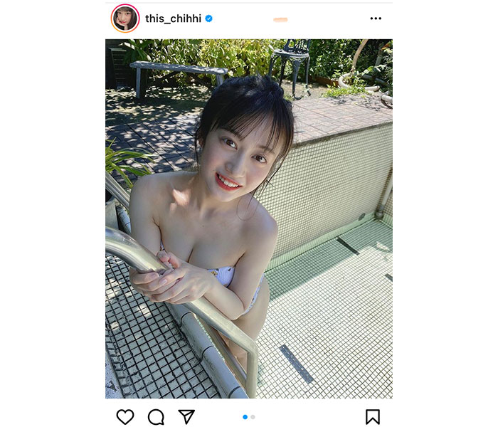 NMB48 川上千尋、微笑みを投げかけるビキニショットにキュン!