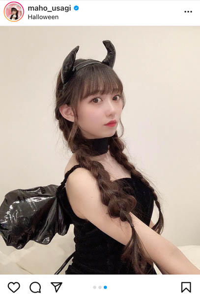 AKB48 大盛真歩、小悪魔コスプレで美肌披露