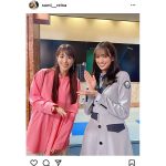 鷲見玲奈、日向坂46・佐々木久美との姉妹感あふれる2ショット公開