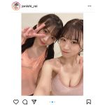 NMB48 上西怜、梅山恋和とヨガに挑戦したオフショット公開