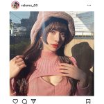 藤川らるむ、甘めなピンクコーデで胸元チラリ「ほんと尊いわ…」