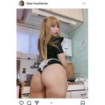 橋本ひかり、桃尻見せつけの金髪メイド風ショットがスゴい