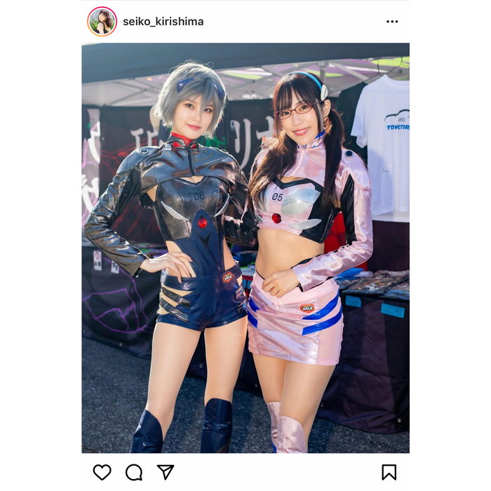 霧島聖子、圧倒的美麗なエヴァコスで美脚を披露！「メガネ越しの瞳に心を奪われました」